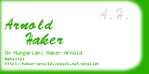 arnold haker business card